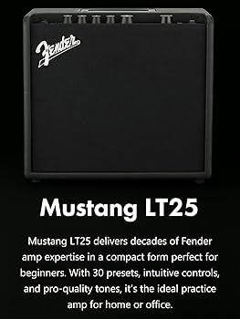 FenderMustang LT25、behringer ULTRAL Fender Mustang LT25 25W 1x8 Guitar Combo Amp Black | Guitar
